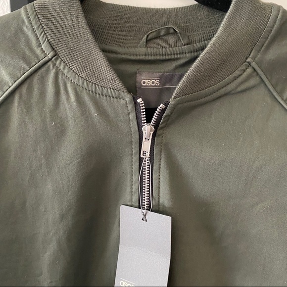 ASOS Men’s Green Bomber Jacket - Picture 4 of 5